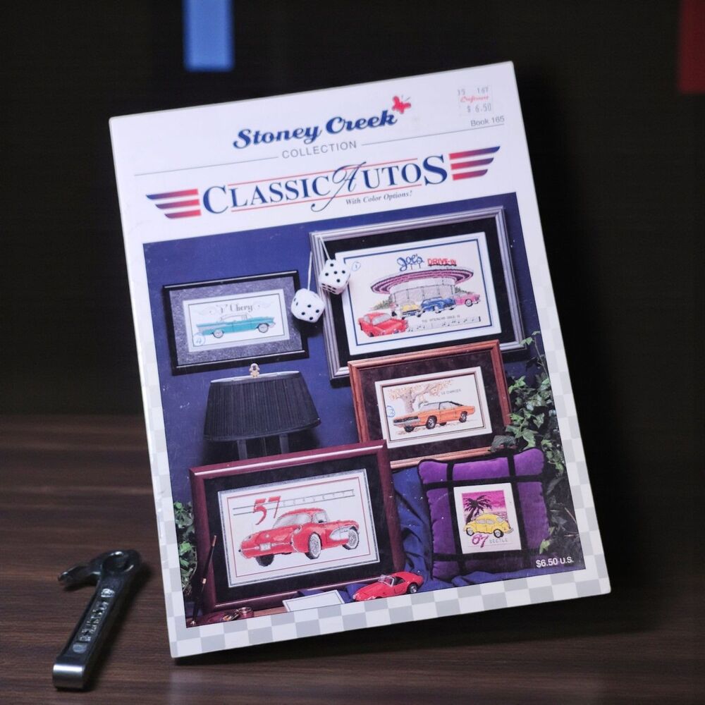 Stoney Creek Classic Autos Book 165 Cross Stitch Cars Mustang Chevy Beetle 1995